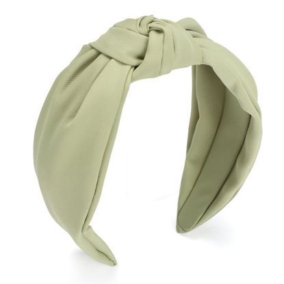 Picture of Etercycle Headband for Women, Knotted Wide Headband, Yoga Hair Band Fashion Elastic Hair Accessories for Women (Green)