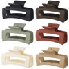 Picture of Sisiaipu Hair Clip, 3.5 Inch Medium Hair Claw Clips 6 Pack for Women - Brown Hair Accessories