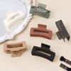 Picture of Sisiaipu Hair Clip, 3.5 Inch Medium Hair Claw Clips 6 Pack for Women - Brown Hair Accessories