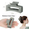 Picture of Sisiaipu Hair Clip, 3.5 Inch Medium Hair Claw Clips 6 Pack for Women - Brown Hair Accessories