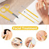 Picture of Teamkio 18pcs Manicure Set Pedicure Nail Clippers Set Travel Hygiene Kit Stainless Steel Professional Cutter Care Set Scissor Tweezers Knife Ear Pick Tools Grooming Kits with Leather Case(Yellow）