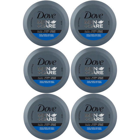 Picture of Dove Men+Care Ultra Hydra Cream - Dove Lotion, 3-In-1 Advanced Skin Care for Men, Face Cream, Hand Cream, and Body Lotion for Extremely Dry Skin, All Skin Types, 5.07 Fl Oz (Pack of 6)