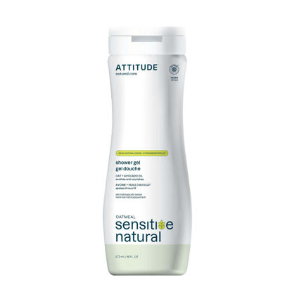 Picture of ATTITUDE Body Wash for Sensitive Skin with Oat and Avocado Oil, EWG Verified, Dermatologically Tested, Vegan, 16 Fl Oz