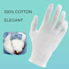 Picture of ANSMIO 2 Pairs Cotton Gloves, White Gloves for Dry Hands, Cotton Gloves for Sleeping, Moisturizing Night Gloves, White Gloves 100% Cotton, Size L (2 Pairs)
