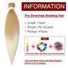 Picture of Braiding Hair Pre Stretched Braiding Hair Ombre Prestretched Synthetic Braiding Hair 8 Packs Crochet Braids Hair Two-Tone Yaki Straight Hair For Women Hot Water Setting, Itch Free(12inch,#27/613)