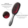 Picture of MISEL Professional Boar Bristle Hair Brush for Women and Men | Detangles All Natural Hair Types and Hair Extensions | Reduces Breakage | Great for Wavy and Straight Hair | Salon-Approved | Medium