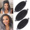 Picture of 3 Packs Grey Pre-fluffed Springy Afro Twist Hair 16 Inch Pre-Separated Spring Twist For Distressed Soft Locs Afro Twist Hair Natural Marley Twist Crochet Braiding Hair Extensions (16 Inch3Pcs,TGREY#)