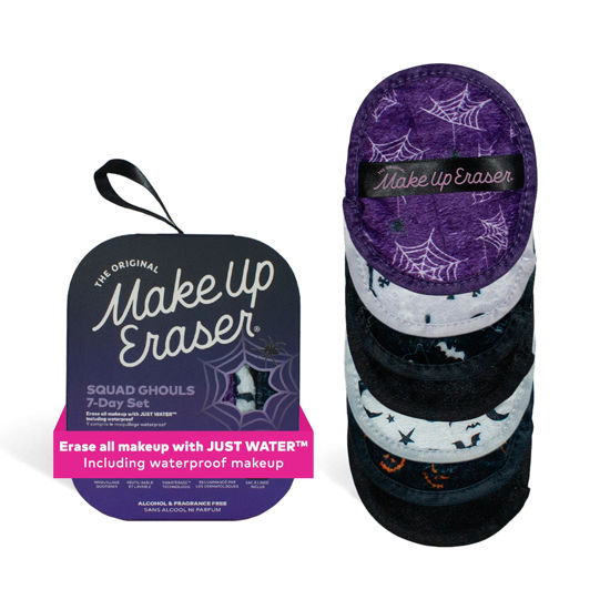 Picture of The Original MakeUp Eraser, 7-Day Set, Erase All Makeup With Just Water, Including Waterproof Mascara, Eyeliner, Foundation, Lipstick, Sunscreen, and More! Squad Ghouls, 7ct.