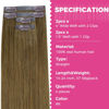 Picture of Lashey Seamless Clip in Hair Extensions Human Hair, 4pcs 48g Medium Brown 20 Inch, Straihgt Hair Extensions Real Human Hair with PU Soft Invisi Edge