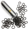 Picture of JIRIS 100 pcs No Break Hair Ties fitting Kit, and limited-time Starter Kit | Gentle for any hair type with no slipping or snagging Color mixing(Black)