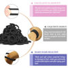 Picture of JIRIS 100 pcs No Break Hair Ties fitting Kit, and limited-time Starter Kit | Gentle for any hair type with no slipping or snagging Color mixing(Black)
