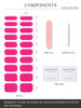 Picture of AutyaMee Semi Cured Gel Nail Strips (Classic Hot Pink)-20 PCS Gel Nail Stickers | UV Light Required | Gel Nail Wraps, Salon Quality & Easy To Use