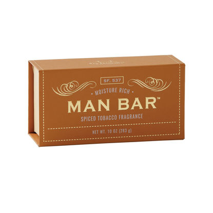 Picture of San Francisco Soap Company Spiced Tobacco Fragrance Man Bar - MOISTURE RICH - No Harmful Chemicals - Good for All Skin Types - Made in the USA