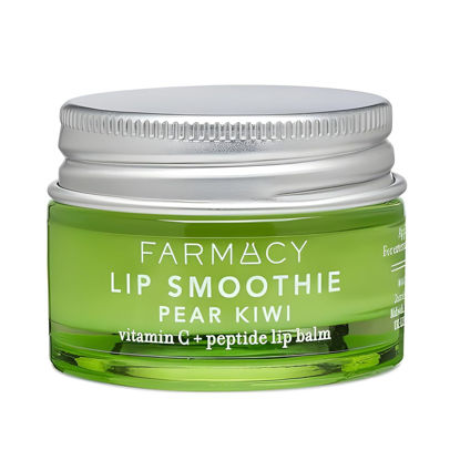 Picture of Farmacy Peptide Lip Balm - Lip Smoothie Hydrating Lip Balm with Vitamin C to Visibly Plump + Smooth Lip Lines - Nourishing Lip Treatment with a High-Gloss Finish - Pear Kiwi (10g)