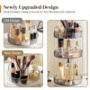 Picture of Aveniee 360° Rotating Makeup Organizer for Vanity, Upagraded Perfume Skincare Bathroom Counter Organizers with Brush Divider, 3 Tier Spinning Lipstick Cosmetic Makeup Lotion Storage Organizer (Grey)
