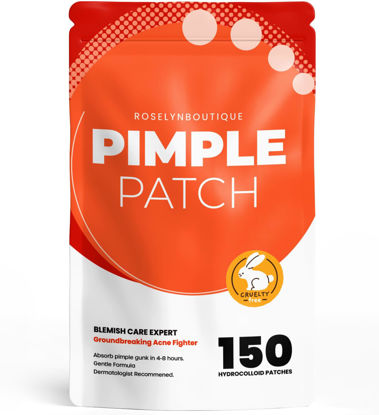 Picture of ROSELYNBOUTIQUE Pimple Patches for Face - Hydrocolloid Acne Patches with Tea Tree Oil, SalicylicAcid, CICA Skin-Friendly (150 Dots)