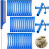 Picture of 36 Pieces Cold Wave Rod Hair Perm Rods Hair Rollers Perming Rods Curlers with Steel Rat Tail Comb for Hairdressing Styling (Blue, 0.35 Inch)