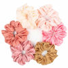 Picture of 6 Pieces Satin Silk Scrunchies for hair, Big Hair Scrunchies Satin Hair Ties Ponytail Holder No Hurt Your Hair