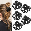 Picture of ATODEN Jumbo Octopus Hair Clips - 3.15" Matte Black Claw Clips for Long, Thick Hair (Pack of 5)