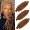 Picture of 24 Inch 3 Packs Springy Afro Twist Hair Pre Fluffed Spring Twist Hair For Distressed Soft Locs Light Golden Brown Afro Twist Hair Natural Marley Twist Braiding Hair Extensions (24 Inch 3Pcs, 27#)