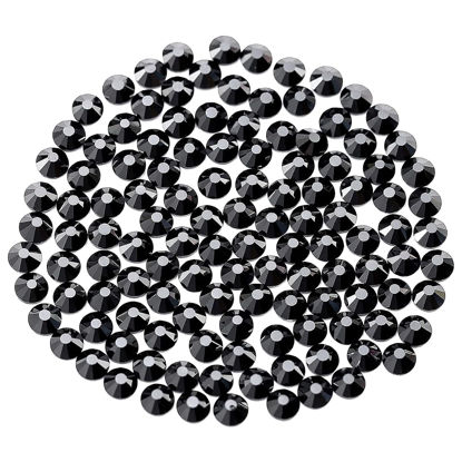 Picture of Novani Crystal Rhinestones, Flatback Loose Gemstones 288pcs Glass Rhinestones for Clothes Shoes Crafts Makeup Nail Art and DIY Decorations(SS34, Black)