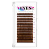 Picture of VEYES INC Colored Lash Extensions 03 05 07 15 C/D Curl 8-16mm Mixed Length Tray, Premium Individual Silk Eyelashes, Professional Supplies for Lash Techs (Light Brown 0.15 CC 8-16mm)