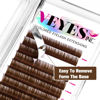 Picture of VEYES INC Colored Lash Extensions 03 05 07 15 C/D Curl 8-16mm Mixed Length Tray, Premium Individual Silk Eyelashes, Professional Supplies for Lash Techs (Light Brown 0.15 CC 8-16mm)