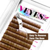 Picture of VEYES INC Colored Lash Extensions 03 05 07 15 C/D Curl 8-16mm Mixed Length Tray, Premium Individual Silk Eyelashes, Professional Supplies for Lash Techs (Light Brown 0.03 C 8-16mm)