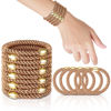 Picture of FORENEE Hair Ties No Damage - 10PCS Ponytail Holders - Elastic Hair Ties for Thick Hair - Braided Hair Bands for Women Girls's Hair - Khaki