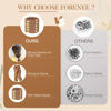 Picture of FORENEE Hair Ties No Damage - 10PCS Ponytail Holders - Elastic Hair Ties for Thick Hair - Braided Hair Bands for Women Girls's Hair - Khaki