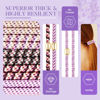 Picture of FORENEE Hair Ties No Damage - 10PCS Ponytail Holders - Elastic Hair Ties for Thick Hair - Braided Hair Bands for Women Girls's Hair - Violet