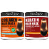 Picture of 2 Pack Collagen Hair Mask & Keratin Hair Mask,Keratin Hair Treatment,Hydrating Argan Oil Hair Repair Treatment Deep Conditioner Hair Mask for Dry Hair,Collagen with Biotin Hair Treatment Mask