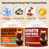 Picture of 2 Pack Collagen Hair Mask & Keratin Hair Mask,Keratin Hair Treatment,Hydrating Argan Oil Hair Repair Treatment Deep Conditioner Hair Mask for Dry Hair,Collagen with Biotin Hair Treatment Mask