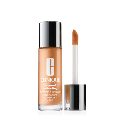 Picture of Clinique Beyond Perfecting Liquid Lightweight Full Coverage Foundation + Concealer For Dry Combination to Oily Skin Types, Nutty, 1 Fl Oz
