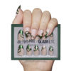 Picture of Harry Potter™ x Glamnetic Press On Nails - Parseltongue™ | Green Snake Graphic French Tip Short Almond False Nails, Reusable Stick On Fake Nails with Glue | Salon Quality | 15 Sizes - 30 Nail Kit