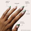Picture of Harry Potter™ x Glamnetic Press On Nails - Parseltongue™ | Green Snake Graphic French Tip Short Almond False Nails, Reusable Stick On Fake Nails with Glue | Salon Quality | 15 Sizes - 30 Nail Kit