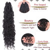 Picture of Beverlee Goddess Box Braids Crochet Hair 12 Inch Boho Box Braids 8 Packs Crochet Hair Bohemian Box Braids Crochet Braids Box Braids Curly Ends Messy Pre-looped Synthetic Curly Crochet Hair for Women