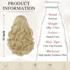 Picture of SOFEIYAN Ponytail Extension 11 inch Claw Clip Ponytail Hair Extensions Long Curly Wavy Ponytail Fluffy Clip on Pony Tails Synthetic Hairpiece for Women，Light Blonde mix Bleach Blonde Evenly