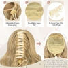 Picture of SOFEIYAN Ponytail Extension 11 inch Claw Clip Ponytail Hair Extensions Long Curly Wavy Ponytail Fluffy Clip on Pony Tails Synthetic Hairpiece for Women，Light Blonde mix Bleach Blonde Evenly