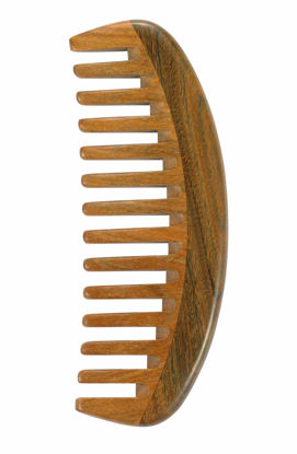 Picture of Louise Maelys Wooden Wide Tooth Comb for Curly Hair Anti-Static Sandalwood Hair Combs for Adults and Kids