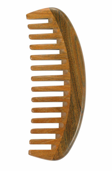 Picture of Louise Maelys Wooden Wide Tooth Comb for Curly Hair Anti-Static Sandalwood Hair Combs for Adults and Kids