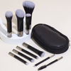 Picture of Portable ON THE GO Makeup Brush Set, COSHINE 10pcs Easy-taken Mini Full Complete Function Cosmetic Brushes Kit with Brush Pouch (black)