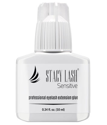 Picture of Sensitive Eyelash Extension Glue Stacy Lash 0.34fl.oz/10ml / 5-6 Sec Drying time/Retention - 4-5 Weeks/Black Adhesive/Professional Supplies