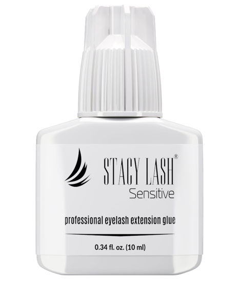 Picture of Sensitive Eyelash Extension Glue Stacy Lash 0.34fl.oz/10ml / 5-6 Sec Drying time/Retention - 4-5 Weeks/Black Adhesive/Professional Supplies