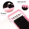 Picture of VEYES INC Easy Fan Volume Lash Extensions 03 05 07 J/B/L/C/CC/D/DD Curl 8-25mm Mixed & Single Length Tray, Matte Black Self Fanning Eyelashes, Professional Supplies for Lash Techs (0.07 D 8-16mm)