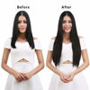 Picture of REECHO 18" Straight Long 4 PCS Set Thick Clip in on Hair Extensions Natural Black
