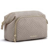 Picture of BAGSMART Travel Makeup Bag, Cosmetic Bag Small Make Up Organizer Case,Wide-open Pouch for Women Purse for Toiletries Accessories Brushes,Large Tranquil Gray
