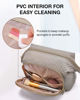 Picture of BAGSMART Travel Makeup Bag, Cosmetic Bag Small Make Up Organizer Case,Wide-open Pouch for Women Purse for Toiletries Accessories Brushes,Large Tranquil Gray