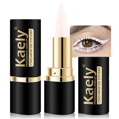Picture of evpct 1Pcs Translucent White Gel Eyeliner Pencil Eye Black Face Paint Stick Makeup Set Waterproof Matte Cream Crayon Eyeliner Set Cat Eye Liners Eyeshadow Guide delineador de ojos contra el agua
