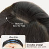Picture of KooKaStyle Clip in Synthetic Hair Extensions Long Wavy 4PCS Thick Hairpieces Brunette Brown Fiber Double Weft Natural Hair Extensions 16 Inch for Women